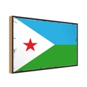 Holzschild 20x30 cm Dschibutis Djibouti Flagge Fahne Wappen