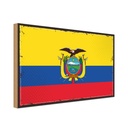 Holzschild 20x30 cm Ecuadors Ecuador Flagge Fahne Wappen