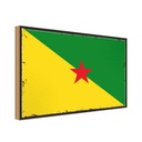 Holzschild 20x30 cm Französisch?Guayanas Flagge Fahne Wappen