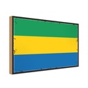 Holzschild 20x30 cm Gabuns Gabon Flagge Fahne Wappen