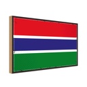 Holzschild 20x30 cm Gambias the Gambia Flagge Fahne Wappen