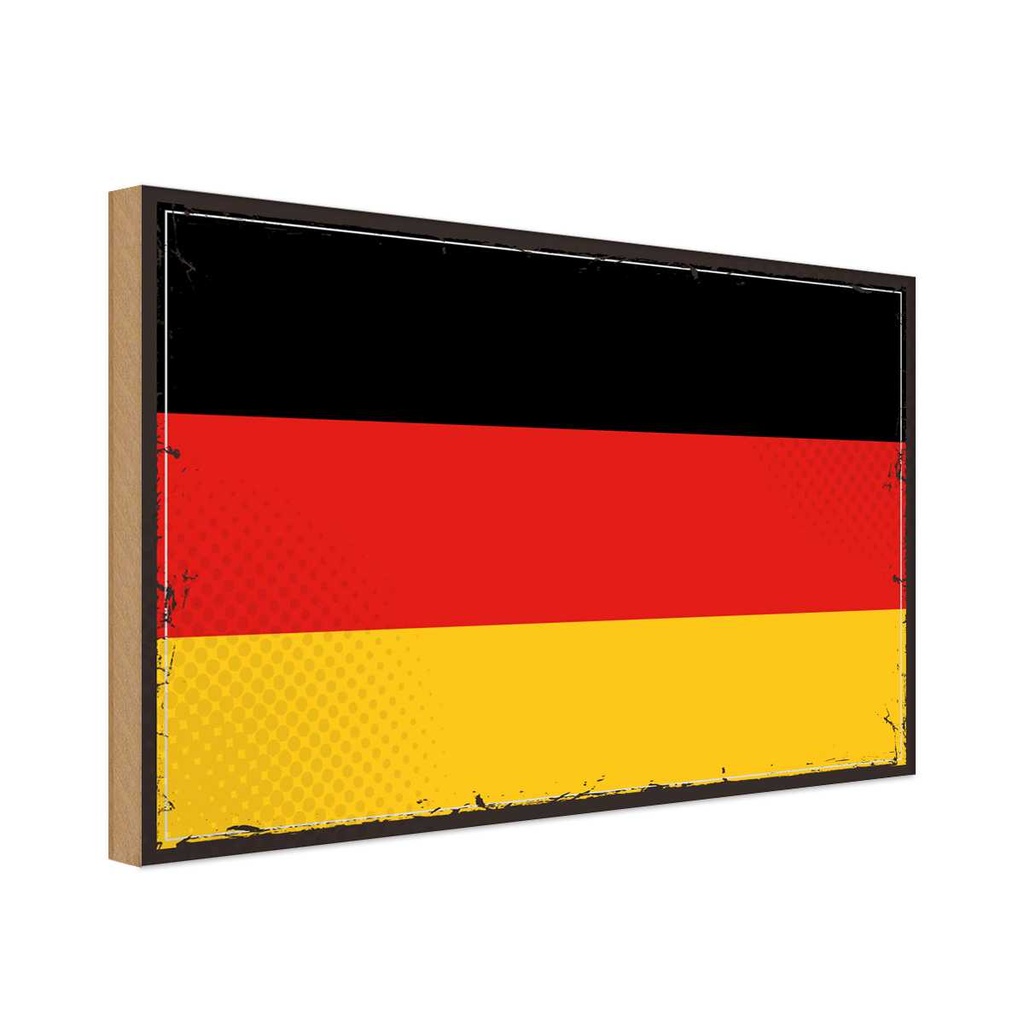 Holzschild 20x30 cm Deutschlands Germany Flagge Fahne Wappen