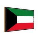 Holzschild 20x30 cm Kuwaits Kuwait Flagge Fahne Wappen