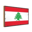 Holzschild 20x30 cm Libanon Lebanon Flagge Fahne Wappen