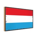 Holzschild 20x30 cm Luxemburgs Luxembourg Flagge Fahne Wappen