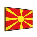 Holzschild 20x30 cm Mazedoniens Macedonia Flagge Fahne Wappen