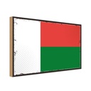 Holzschild 20x30 cm Madagaskars Madagascar Flagge Fahne Wappen