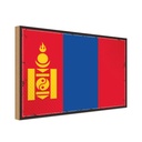 Holzschild 20x30 cm Mongolei Mongolia Flagge Straße Stadt