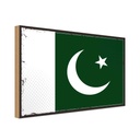 Holzschild 20x30 cm Pakistans Pakistan Flagge Fahne Wappen