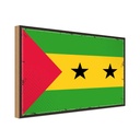 Holzschild 20x30 cm São Tomé und Príncipe Flagge Fahne Wappen