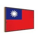 Holzschild 20x30 cm China Taiwan Flagge Fahne Wappen