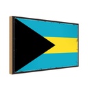 Holzschild 20x30 cm Bahamas Flagge Fahne Wappen