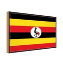 Holzschild 20x30 cm Ugandas Uganda Flagge Fahne Wappen