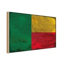 Holzschild 20x30 cm Benin Rost Flagge Fahne Wappen