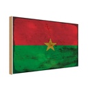 Holzschild 20x30 cm Burkina Faso Rost Flagge Fahne Wappen