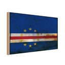 Holzschild 20x30 cm Kap Verde Cape Rost Flagge Fahne Wappen