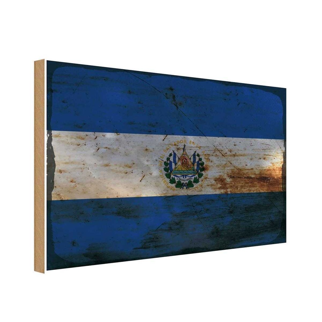 Holzschild 20x30 cm El Salvador Rost Geburtstag Feiern Party