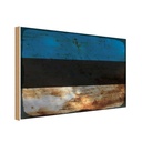 Holzschild 20x30 cm Estland Estonia Rost Flagge Fahne Wappen
