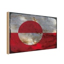 Holzschild 20x30 cm Grönland Greenland Rost Flagge Fahne Wappen