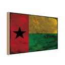 Holzschild 20x30 cm Guinea-Bissau Guinea Rost Flagge Fahne Wappen