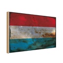 Holzschild 20x30 cm Luxemburg Luxembourg Rost Flagge Fahne Wappen