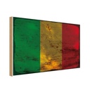 Holzschild 20x30 cm Mali Rost Flagge Fahne Wappen