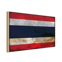 Holzschild 20x30 cm Thailand Rost Flagge Fahne Wappen