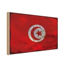 Holzschild 20x30 cm Tunesien Tunisia Rost Flagge Fahne Wappen