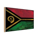 Holzschild 20x30 cm Vanuatu Rost Flagge Fahne Wappen