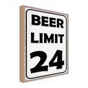 Holzschild 30x20 cm BEER Limit 24 Bier Alkohol