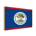 Holzschild 20x30 cm Belize Vintage Flagge Fahne Wappen