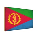 Holzschild 20x30 cm Eritrea Vintage Flagge Fahne Wappen