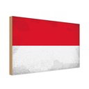 Holzschild 20x30 cm Indonesien Indonesia Vintage Flagge Fahne Wappen