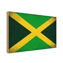 Holzschild 20x30 cm Jamaika Jamaica Vintage Flagge Fahne Wappen