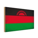 Holzschild 20x30 cm Malawi Vintage Flagge Fahne Wappen