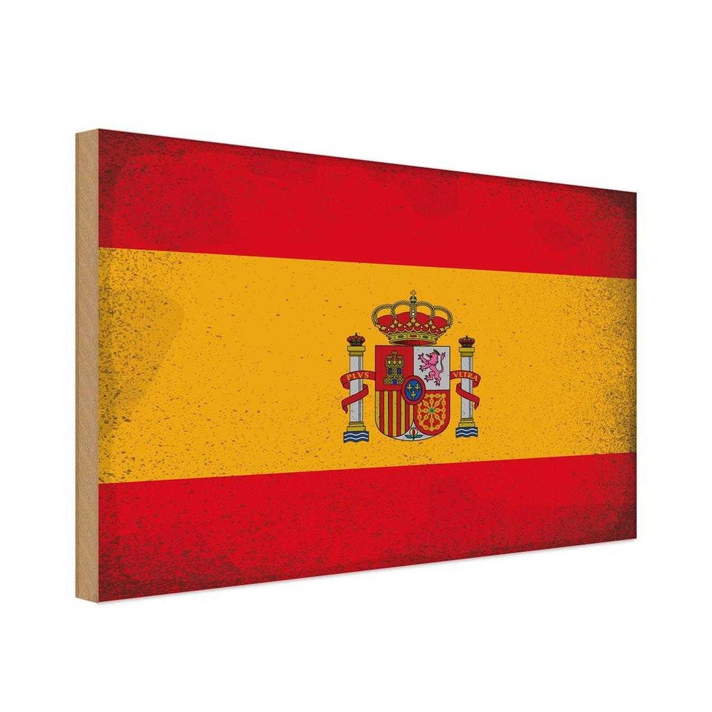 Holzschild 20x30 cm Spanien Spain Vintage Flagge Fahne Wappen