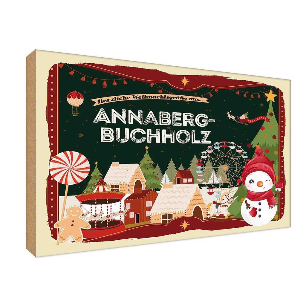 Holzschild 20x30 cm Weihnachten aus ANNABERG-BUCHHOLZ