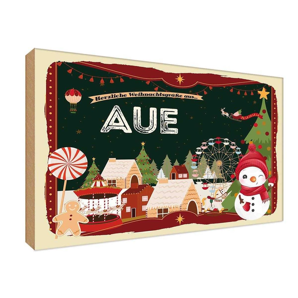 Holzschild 20x30 cm Weihnachten aus AUE