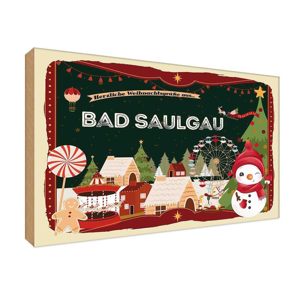 Holzschild 20x30 cm Weihnachten aus BAD SAULGAU