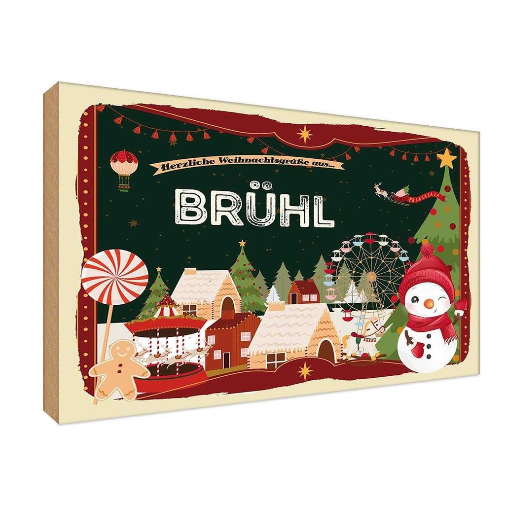 Holzschild 20x30 cm Weihnachten aus BRÜHL