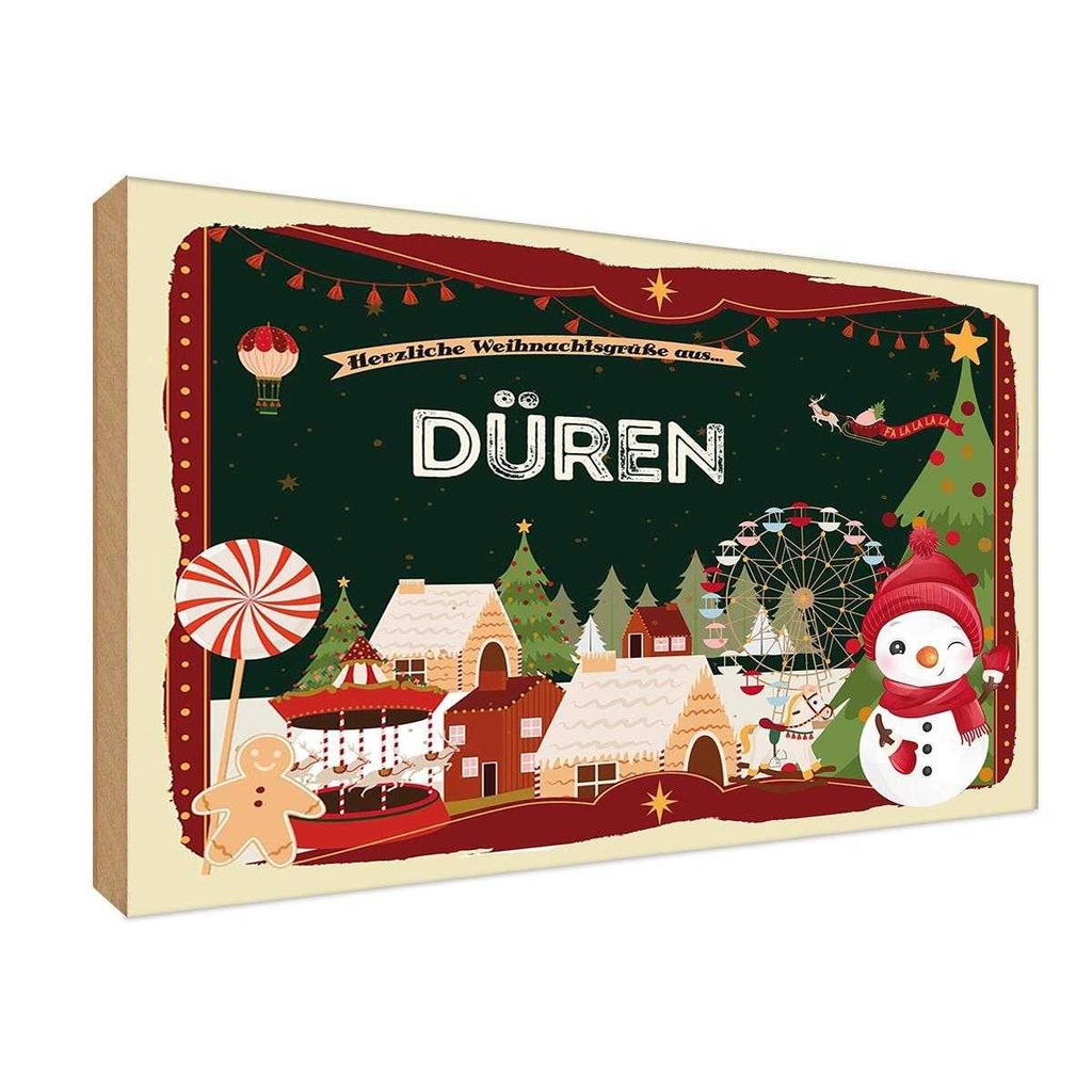 Holzschild 20x30 cm Weihnachten aus DÜREN