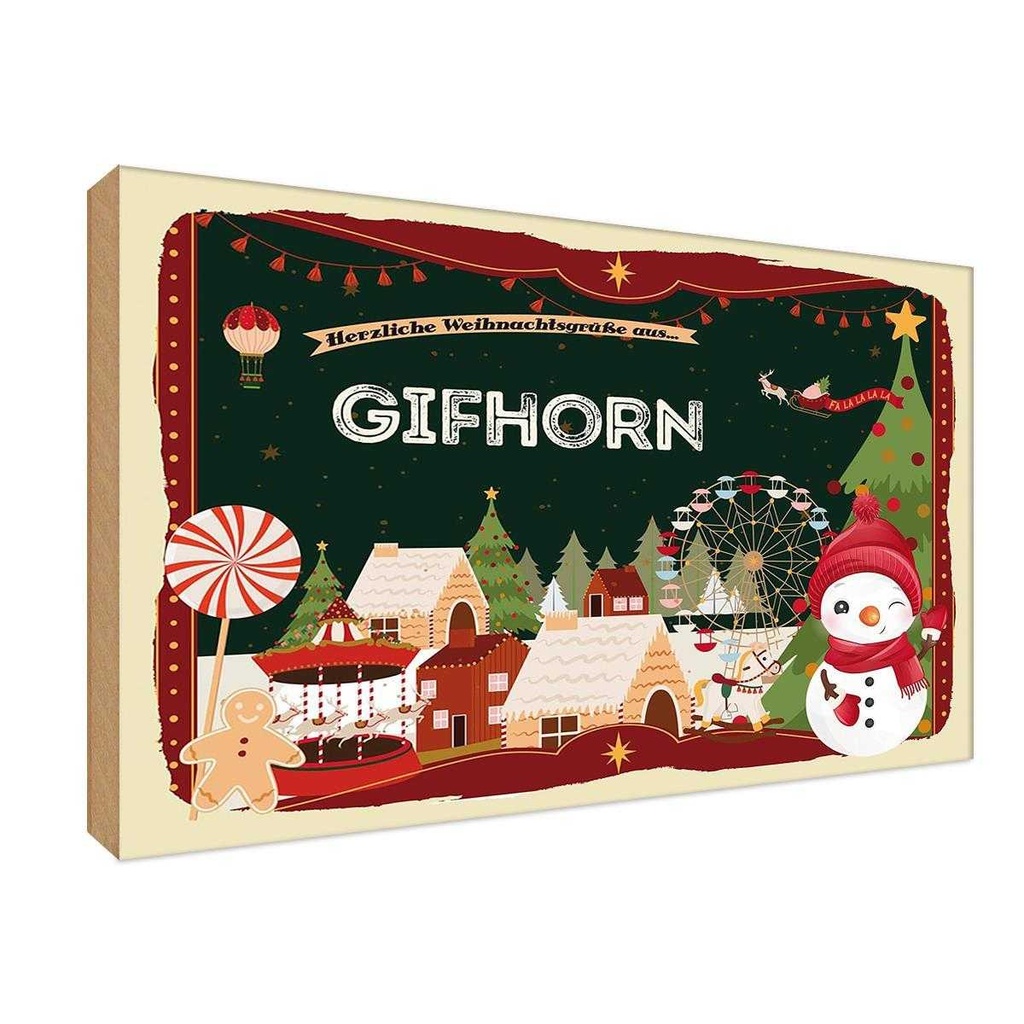 Holzschild 20x30 cm Weihnachten aus GIFHORN