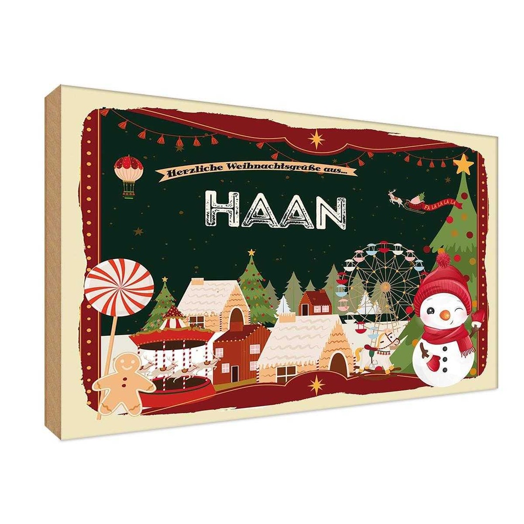 Holzschild 20x30 cm Weihnachten HAAN
