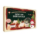 Holzschild 20x30 cm Weihnachten HOF AN DER SAALE