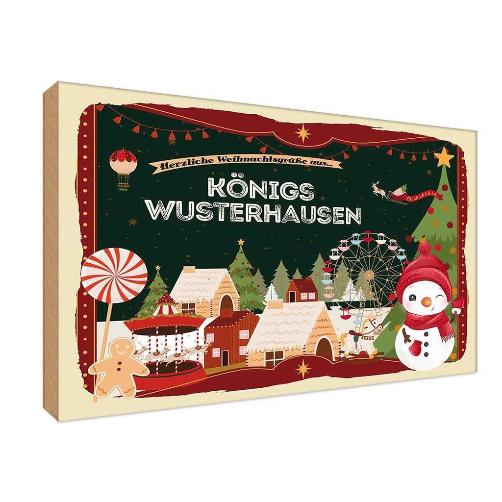 Holzschild 20x30 cm Weihnachten KÖNIGSBRUNN BEI AUGSBURG