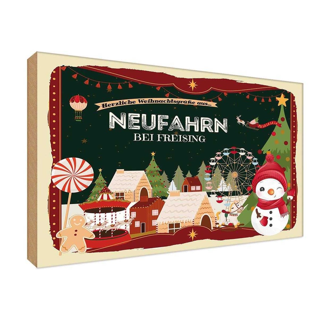 Holzschild 20x30 cm Weihnachten NEUFAHRN BEI FREISING