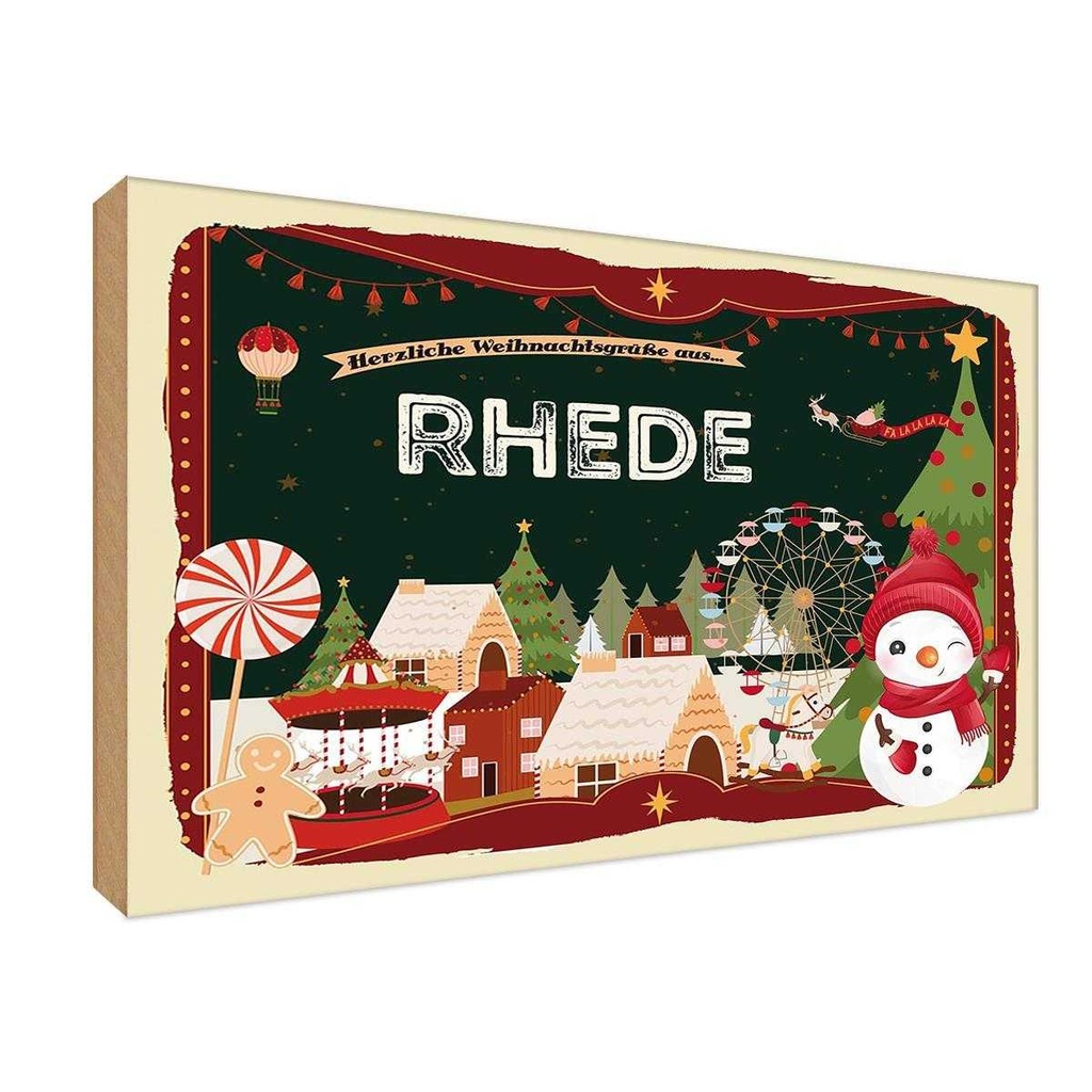 Holzschild 20x30 cm Weihnachten RHEDE