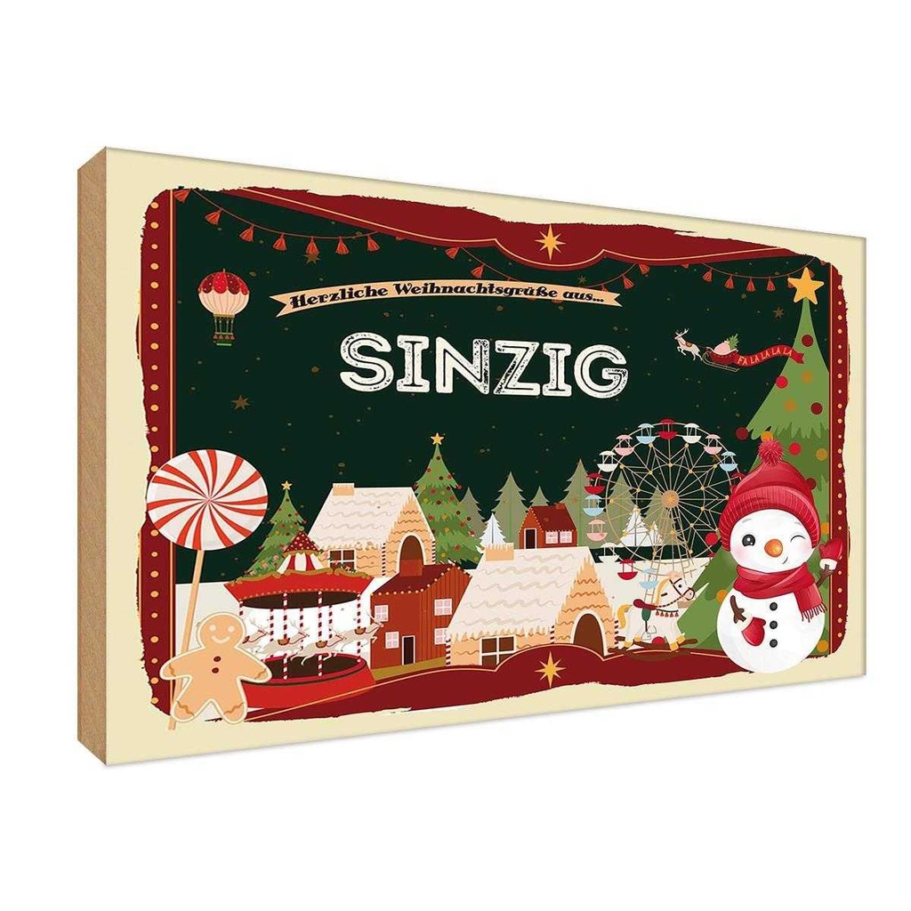 Holzschild 20x30 cm Weihnachten aus SINZIG