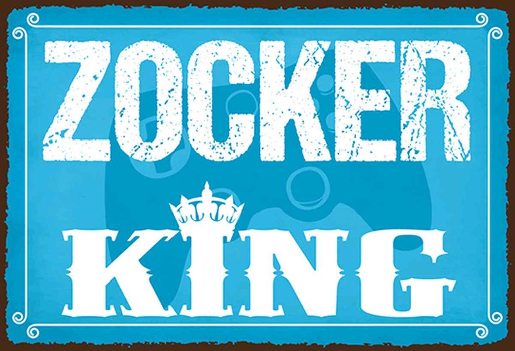 Holzschild 20x30 cm Zocker King Konsole