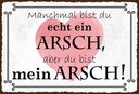 Holzschild 20x30 cm manchmal bist du ein ARSCH aber